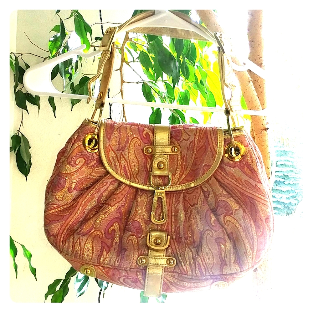 Rafe Pink and Gold Shoulder Bag